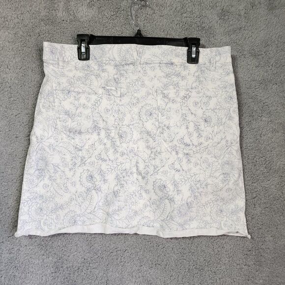 Democracy Absolution Denim Jean Mini Skirt Floral Pattern Size 14 Plus Size - Picture 2 of 8